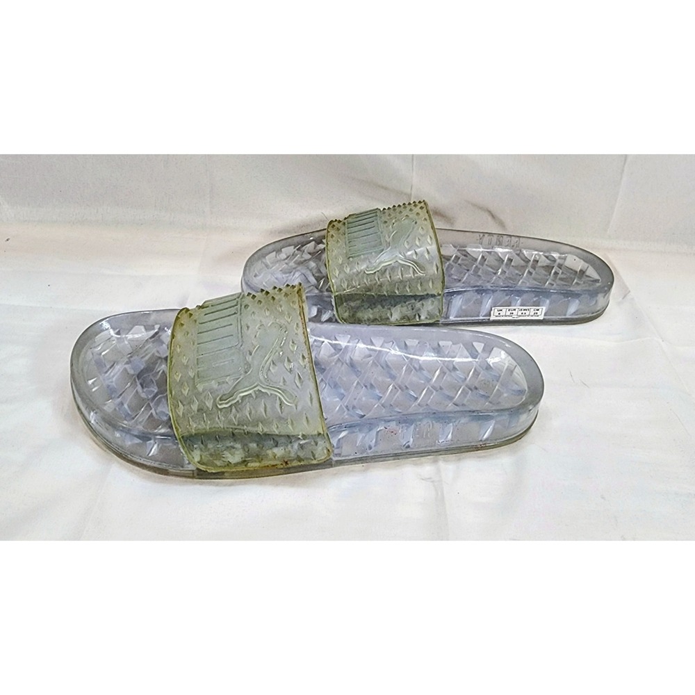 Puma Fenty Women's Slide Sandals‎ Clear Synthetic Slip On Sz 8.5 Medium